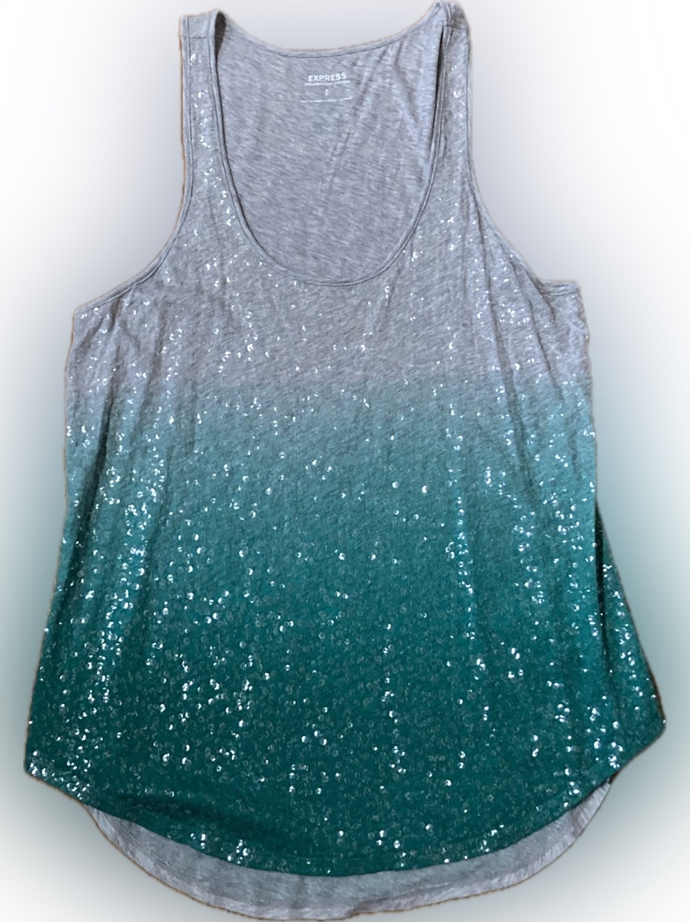 Express Sequin Ombré Tank Top